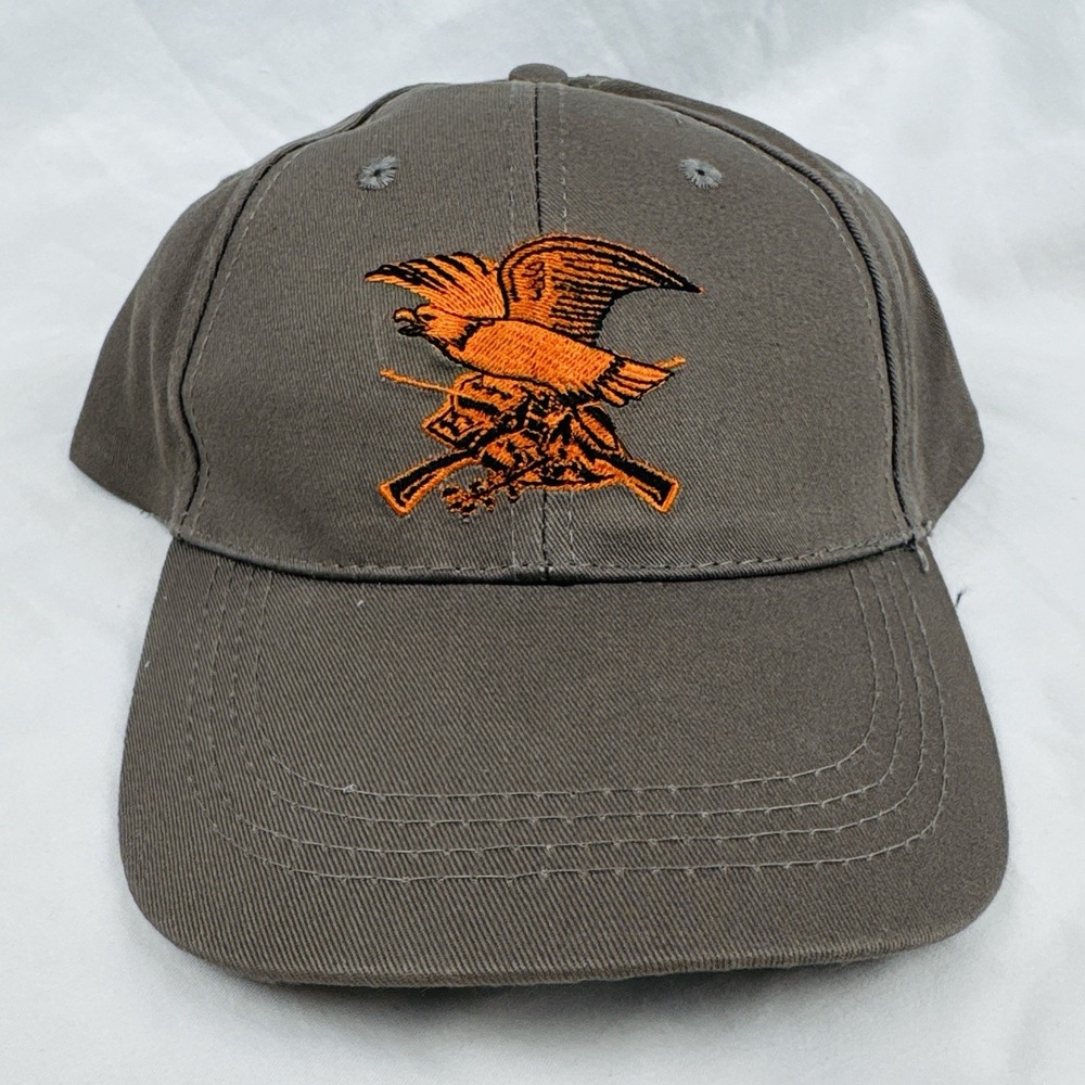 NRA National Rifle Association Brown Hook & Loop Trucker Hat Embroidered Eagle
